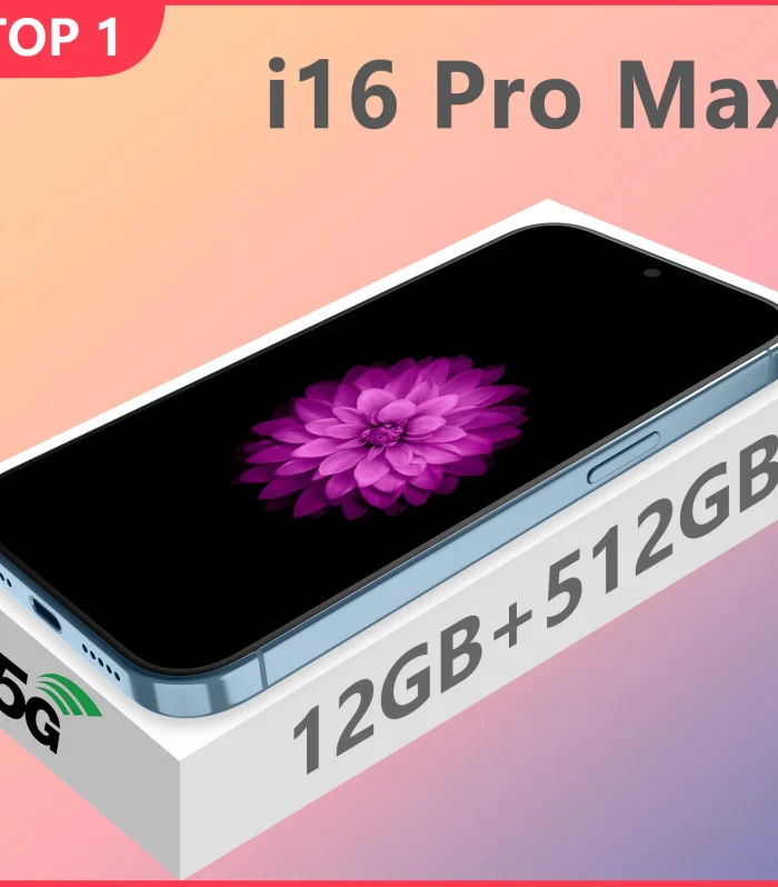Global Version I16 Pro Max Smartphone Android,6.8'',12GB RAM 512GB ROM,Dual SIM,Mobile phones,Google Play Store,24+48MP,6800mAh